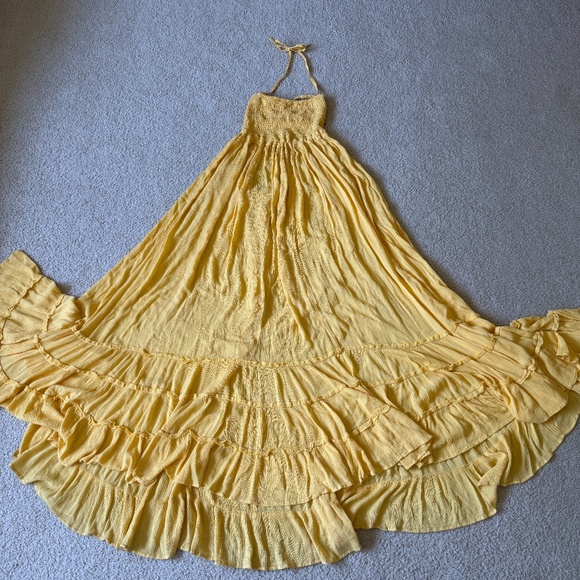 Free People, Small, Golden Yellow Extratropical Maxi Dress - Picture 3 of 4